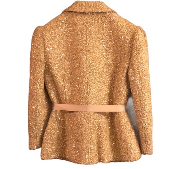 Robbi & Nikki Gold Boucle Sequin Blazer, size M - Picture 4 of 7